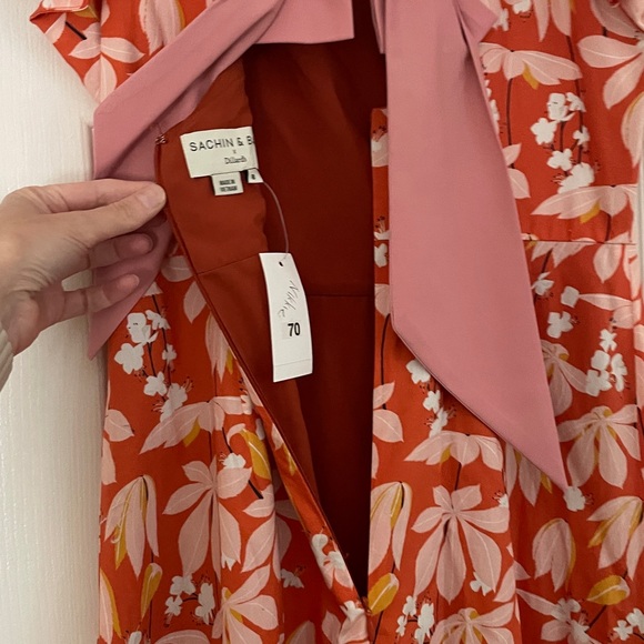 Sachin + Babi Orange Floral Dress - Picture 5 of 9
